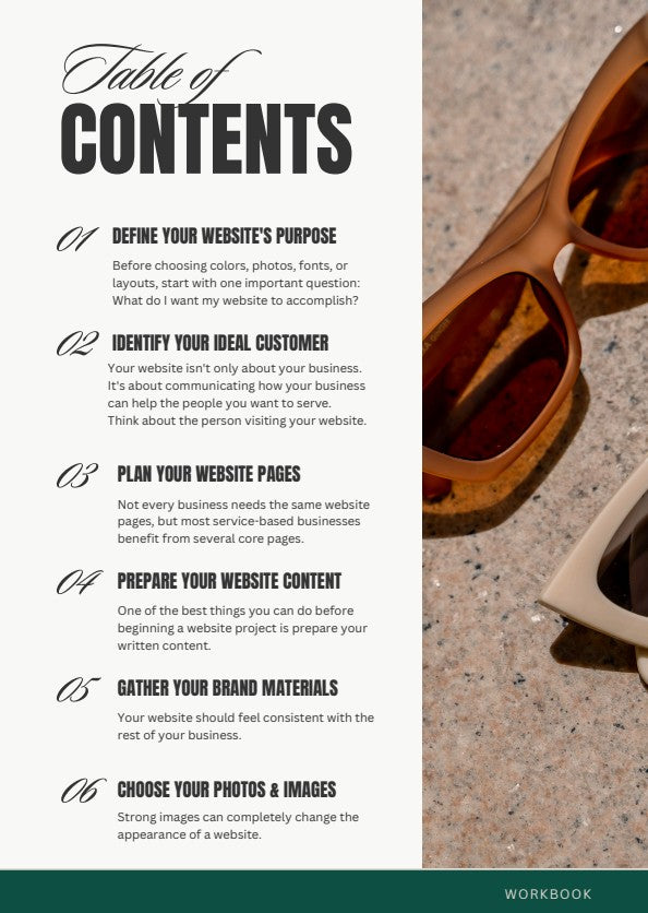 The Ultimate Website Planning Guide- Digital Workbook