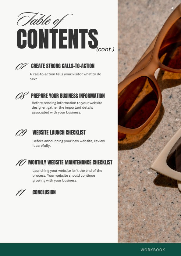 The Ultimate Website Planning Guide- Digital Workbook